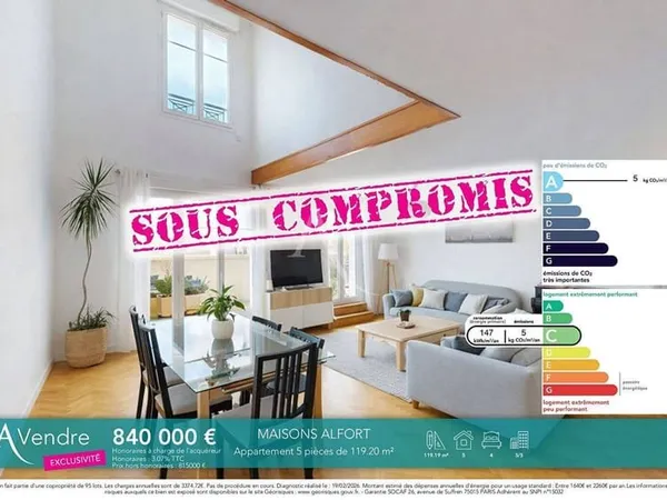 Appartement 5 pièces 119 m²