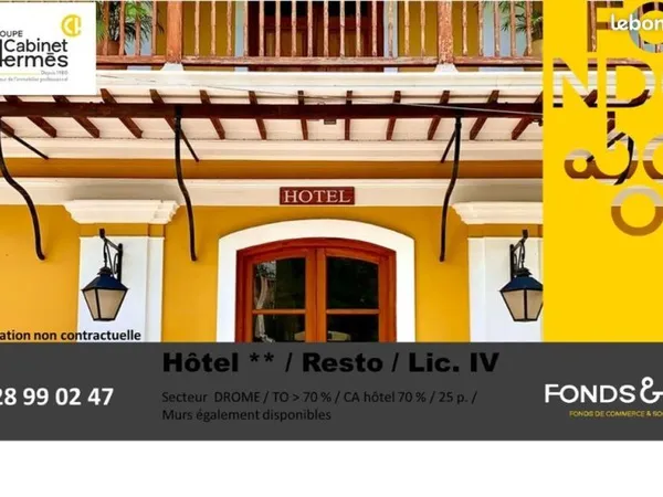 Fonds de commerce hôtel, restaurant 761 m²