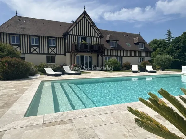 Propriété d'exception - Vue Mer - Maison normande avec maison d'amis Piscine Tennis