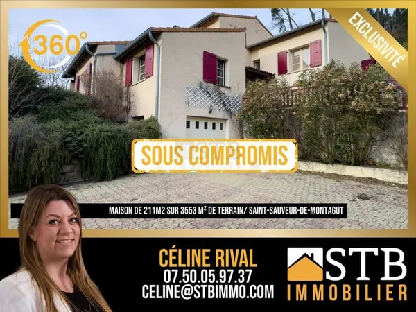 Maison individuelle de 211m2 avec piscine sur terrain de 3553m2