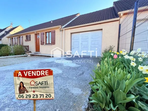 Jolie maison de plain pied avec garage avec jardin