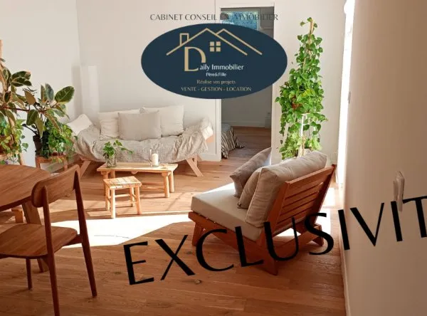 Lodeve, appartement 2 chambres, dernier étage avec une terra