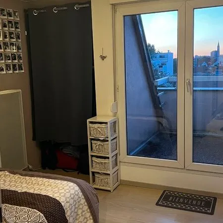 Beau 2 pièces meublé, balcon, parking privé, Ziegelau