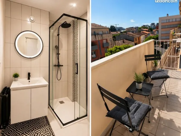 CARTOUCHERIE CHAMBRE HAUT DE GAMME 12m2 disponible MEUBLÉE avec TERRASSE
