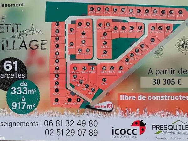 Terrain en individuel 333 m²