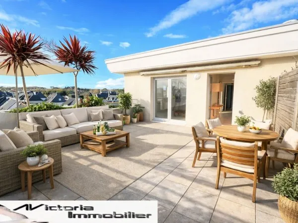 Ploemeur Bourg, Appartement T 3 avec grande terrasse et box fermé