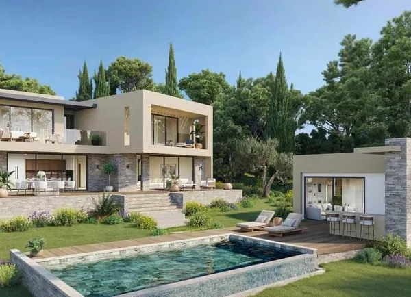 MOUGINS - Prôvence-Alpes-Côte d'azur - vente villa 6 pièces neuve avec piscine dans domaine privé