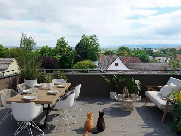 Appartement en attique de plain-pied