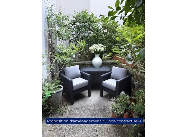 Paris 20e -Studio Avec Terrasse Sans Vis-à-vis Et Potentiel D'aménagement En Deux-pièces