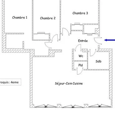 Appartement 4 pièces 80 m²