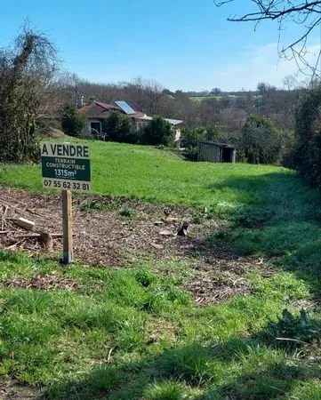 Terrain constructible à Fontenilles 1315 m2 CU positif, étude de sol G1 réalisé et disponible sur de
