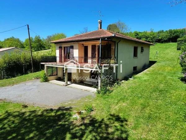 Maison t4 de 97m² avec double garage sur une parcelle de 2190m²