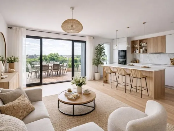 4 PIECES AU DERNIER ETAGE AVEC VASTE TERRASSE EN PLEIN CENTRE VILLE