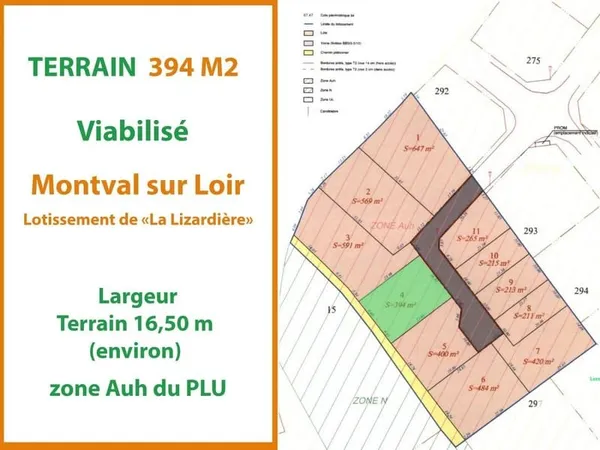 Terrain 394 m²