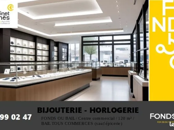 Fonds de commerce bijouterie 121 m²