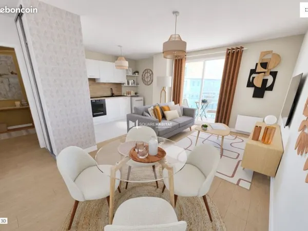 Appartement 3 pièces 59 m²
