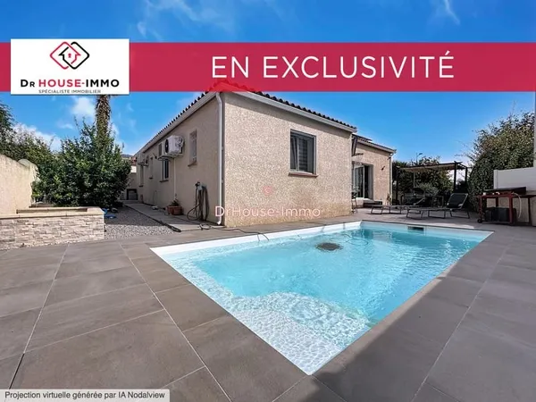 Charmante Maison de Plain-pied avec Trois Chambres, Piscine et Garage, Saleilles
