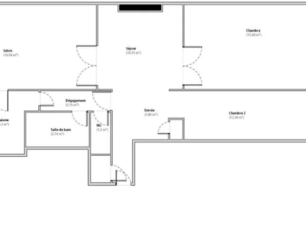 Appartement 4 pièces 74 m²