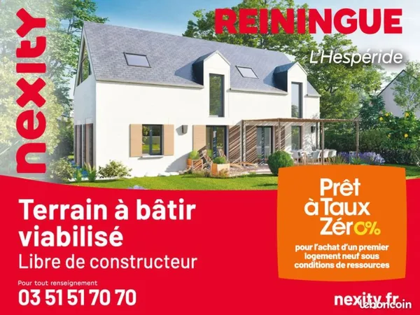 Terrain constructible de 553 m2 à Reiningue