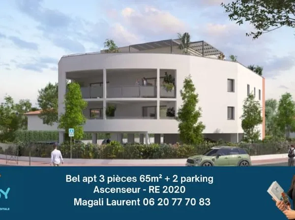 Appartement 3 pièces - 65m2 - 2ème étage avec 2 P
