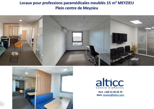 Location de locaux pour professions paramédicales meublés 15 m² MEYZIEU