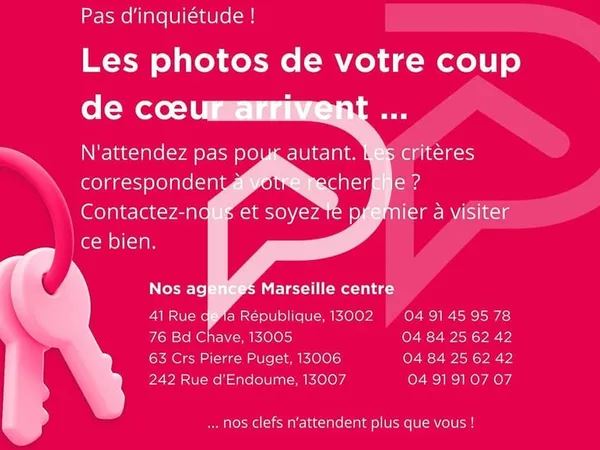 Grand T2 rénové avec goût Marseille 13002