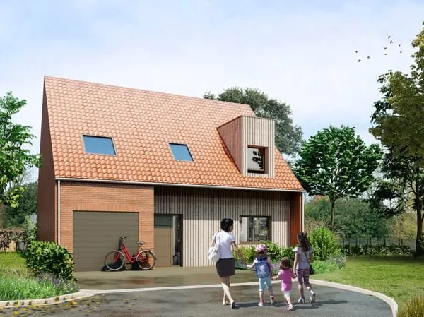 Maison individuelle 5 pièces avec grand jardin et garage