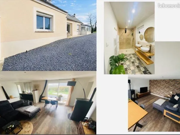 Charmante longère rénovée - 80 m² + combles aménageables, jardin clos