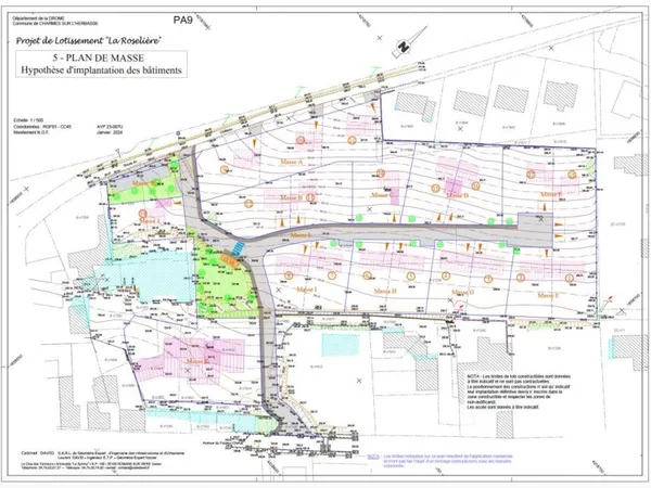 Terrain constructible de 463 m² - Charmes-sur-l'Herbasse