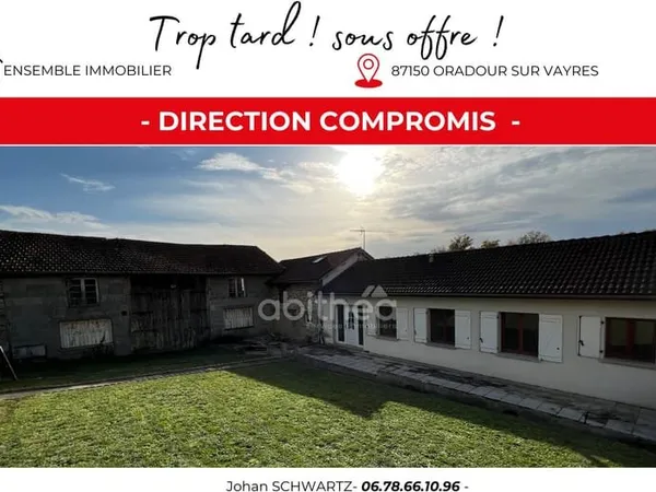 Oradour-Sur-Vayres (87150) ensemble immobilier (2 maisons av