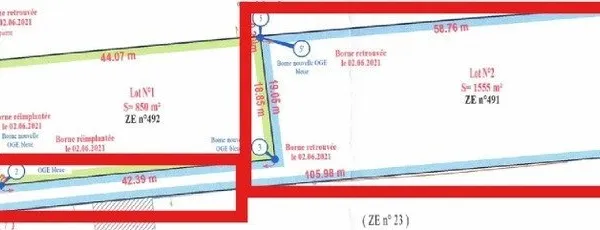 Terrain à vendre de 1 555,00 m² CHEMILLY SUR YONNE (89)