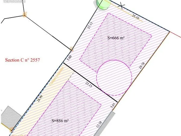 Terrain à bâtir 666 m² - Larnavey - Viabilisé