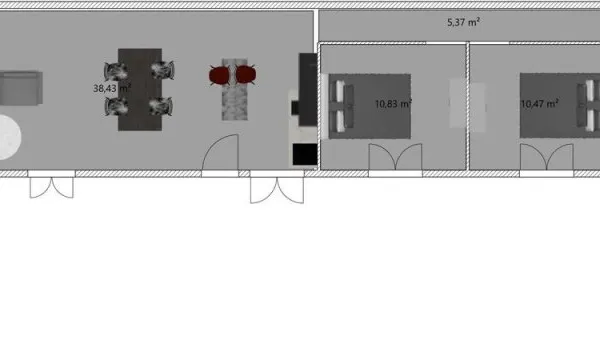 maison de plain pied entierement refaite