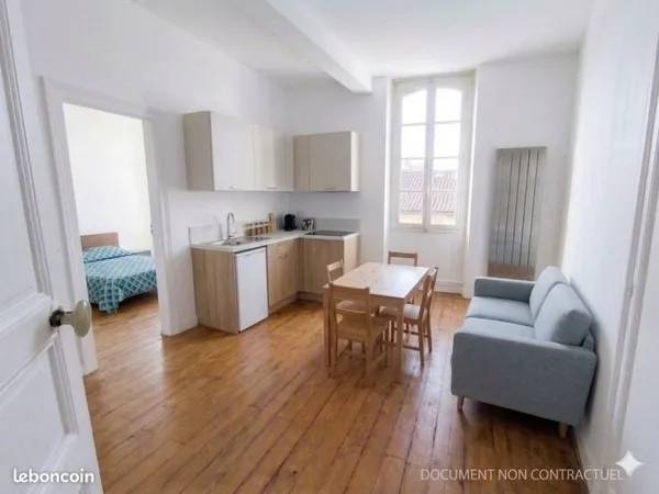 Rare - rabastens centre ville appartement t2 avec acces jardin privatif