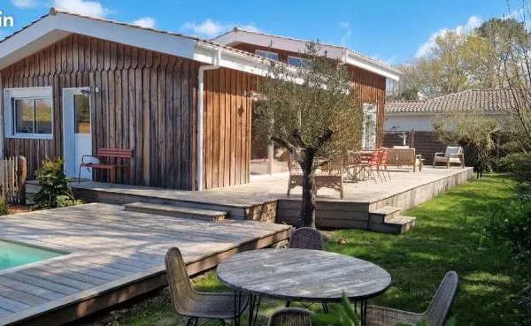 Maison ossature bois 4 pièces, piscine chauffée