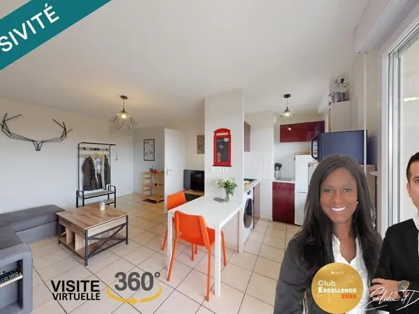 Appartement T2 de 37m² dernier étage avec balcon et vue dégagée