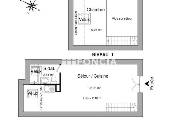 Appartement meublé 2 pièces 36 m²