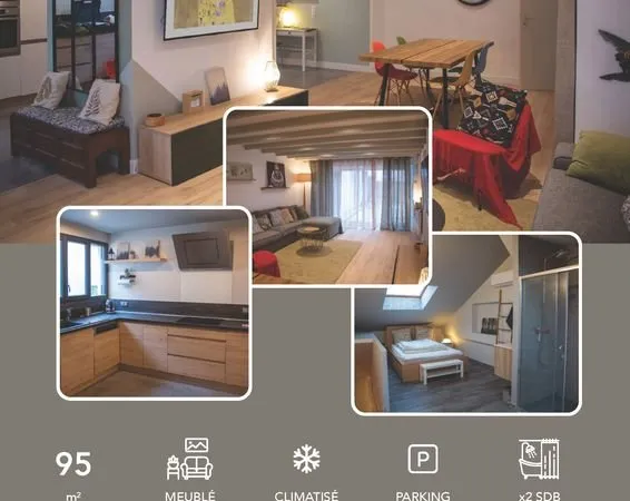 Duplex maison de ville 95 m² — Rue Ponsard, quartier Bajatière
