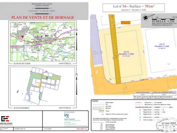 Terrain 701 m²