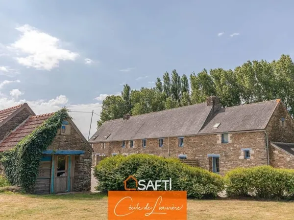 Superbe manoir aménagé en quatre T3 et loué, campagne et calme absolu !