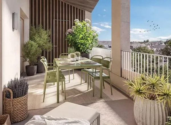 4 PIECES LUMINEUX EN ETAGE AVEC BALCON VU JARDINS