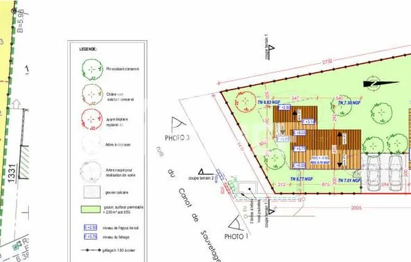 Terrain Chaucre 367 m2 + 65 m²