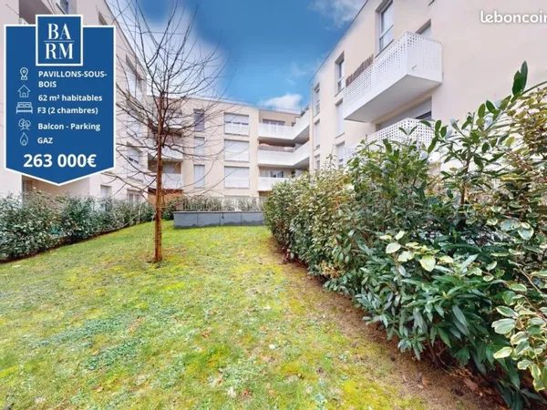 Appartement 3 pièces 61 m²