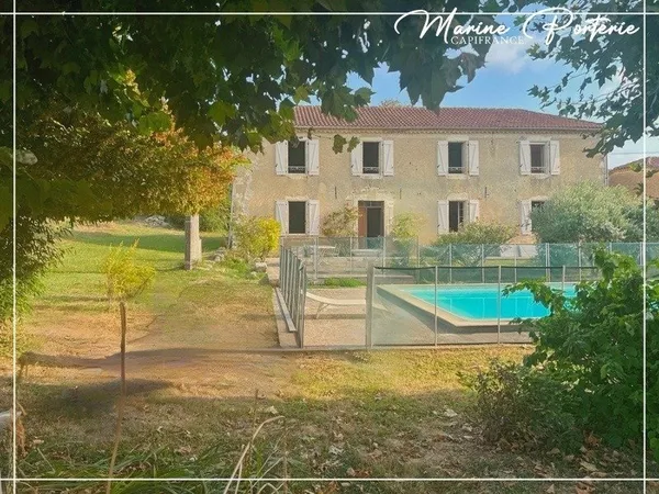 Dpt Gers (32), à vendre CASTERA VERDUZAN JEGUN maison P4 de 200 m² - Terrain de 4 319,00 m²