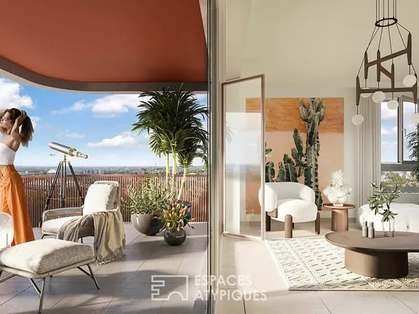 Appartement avec vue contemplative et son jardin d'hiver suspendu