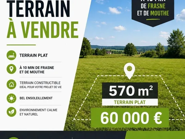 Terrain 570 m² La Latette