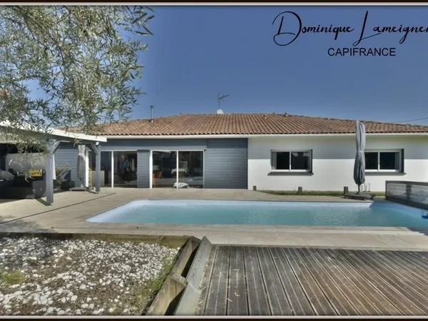PROCHE DAX ( 10 mn côté EST ) - MAGNIFIQUE VILLA T7 de 2007 Plain Pied - PISCINE - 4 SALLES D'EAU