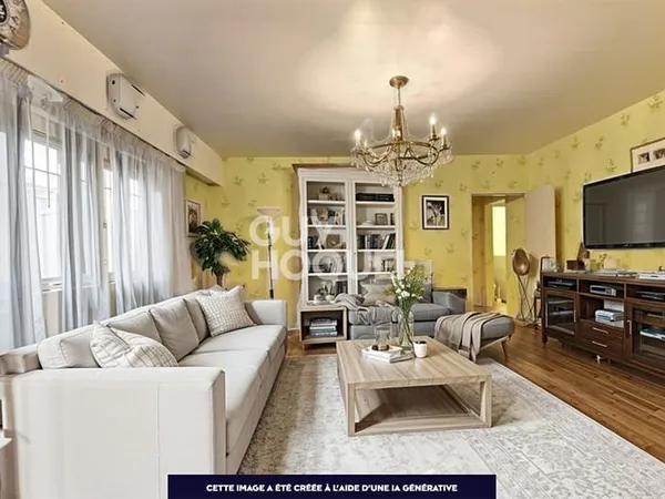 Appartement T2 de 55m² dans un immeuble des années 70, secteur Saxe Gambetta, Lyon 3ème (69003)