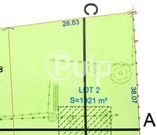 Terrain en individuel 1021 m²