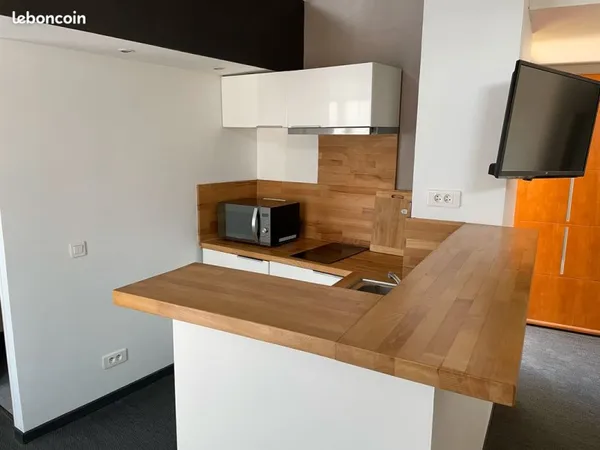 Studio meublé 25 m² + mezzanine - extérieur - Ivry-Port - libre 1er juin - 800 CC